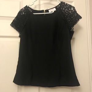 Laundry by Shelli Segal Black Lace Top